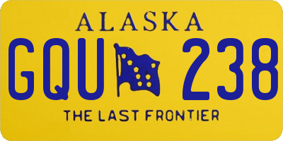 AK license plate GQU238