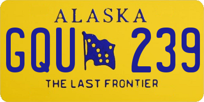 AK license plate GQU239