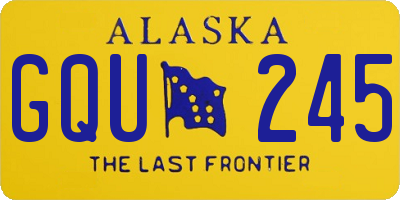 AK license plate GQU245