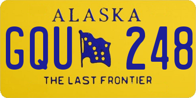 AK license plate GQU248
