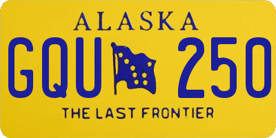 AK license plate GQU250