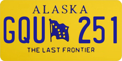 AK license plate GQU251