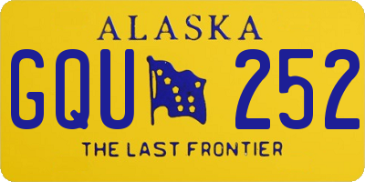 AK license plate GQU252