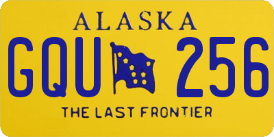 AK license plate GQU256