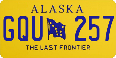 AK license plate GQU257