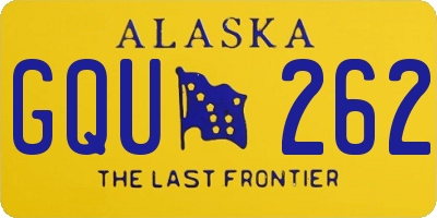 AK license plate GQU262