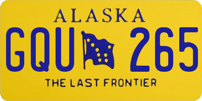 AK license plate GQU265