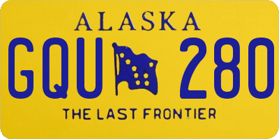 AK license plate GQU280