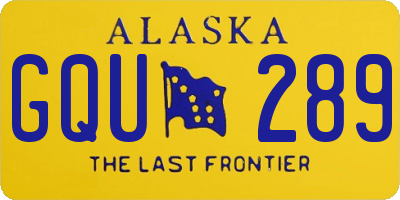 AK license plate GQU289