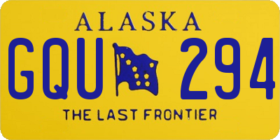 AK license plate GQU294