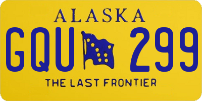 AK license plate GQU299