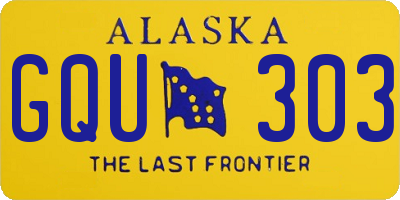 AK license plate GQU303