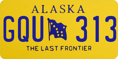 AK license plate GQU313