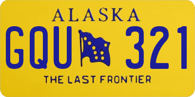AK license plate GQU321