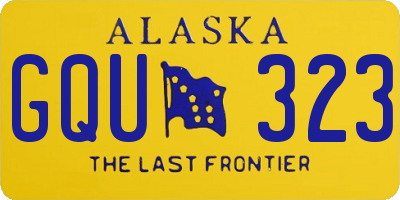 AK license plate GQU323