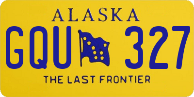 AK license plate GQU327