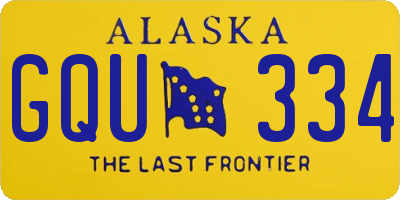 AK license plate GQU334
