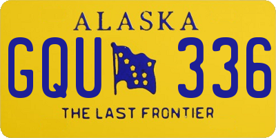 AK license plate GQU336
