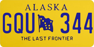 AK license plate GQU344