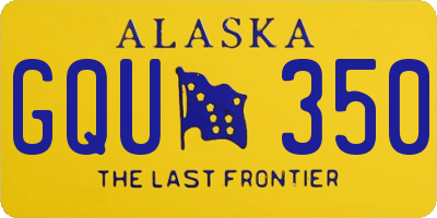 AK license plate GQU350