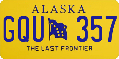 AK license plate GQU357