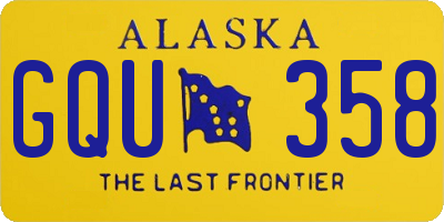 AK license plate GQU358