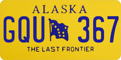 AK license plate GQU367