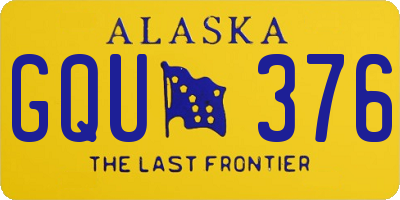 AK license plate GQU376