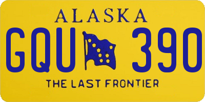 AK license plate GQU390