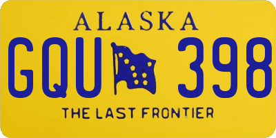 AK license plate GQU398