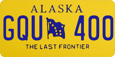 AK license plate GQU400