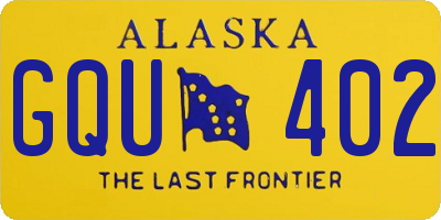 AK license plate GQU402