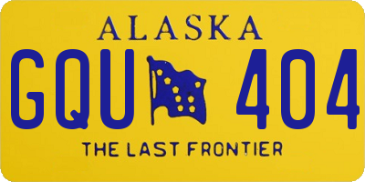AK license plate GQU404