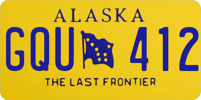 AK license plate GQU412