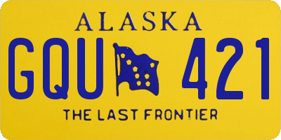 AK license plate GQU421