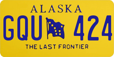 AK license plate GQU424