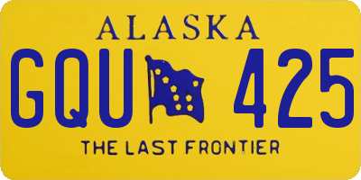 AK license plate GQU425