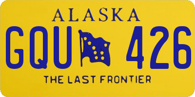 AK license plate GQU426