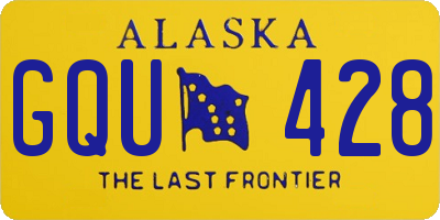 AK license plate GQU428