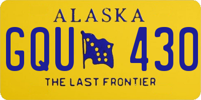 AK license plate GQU430