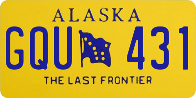 AK license plate GQU431