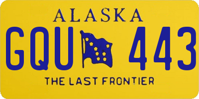 AK license plate GQU443