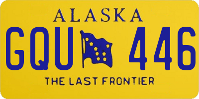 AK license plate GQU446