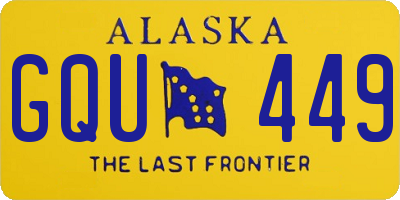 AK license plate GQU449
