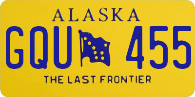 AK license plate GQU455