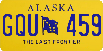 AK license plate GQU459