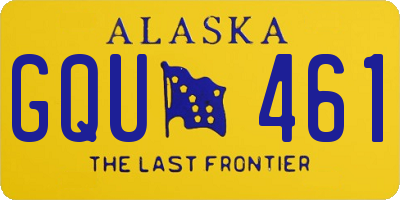 AK license plate GQU461