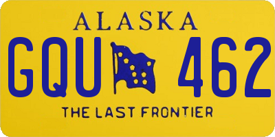 AK license plate GQU462