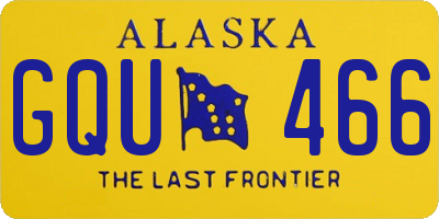 AK license plate GQU466
