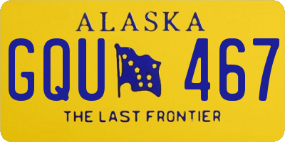 AK license plate GQU467